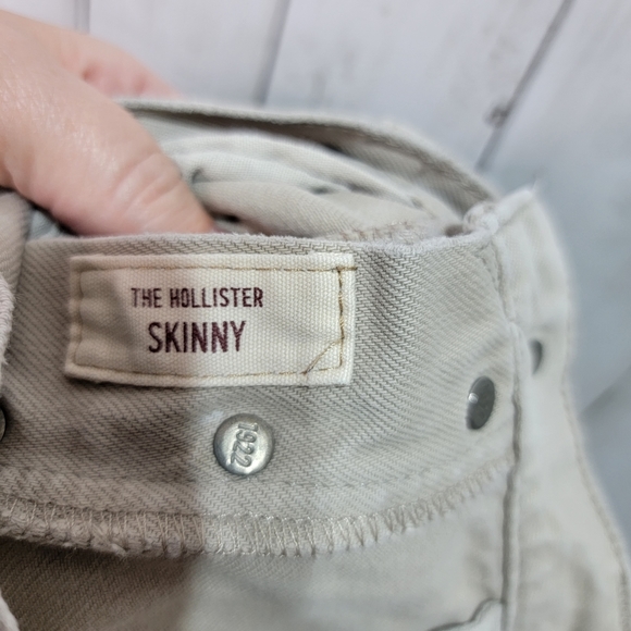 Hollister Size 32 X 32 Button Up Fly Tan Straight Leg Skinny Men’s Jeans Cotton. - Picture 10 of 11